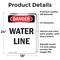Signmission Portrait Water Line, 18 in W x Rectangle, Vinyl Decal OS-2PACK-DS-D-1824-V-1606 - alternate 3